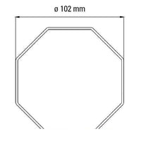 ADATTATORE PER TUBO OTTAGONALE 102 PER MOTORE TM58 AUTOMATISMI FAAC 132228