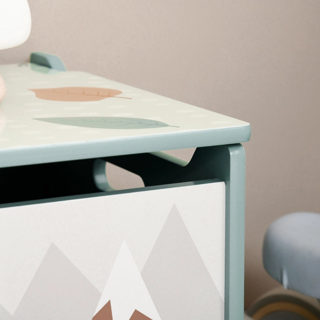 EasyComfort Baule Portagiochi per Bambini con Coperchio e Cerniera di Sicurezza in MDF, 60x37x39cm, Verde
