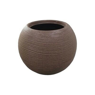 Casp√≤ Sfera rigata Shabby 30 cm marrone