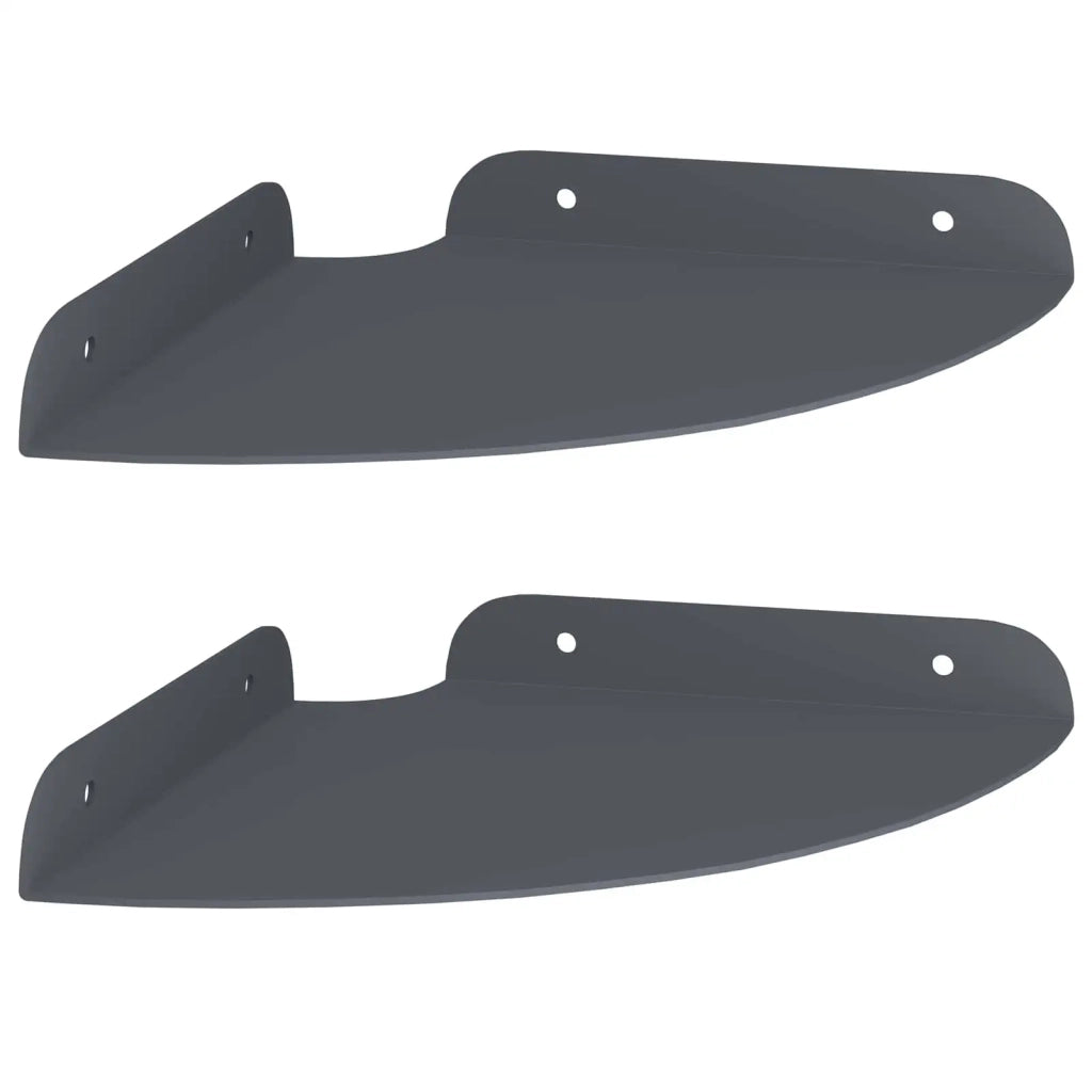 Mensola sospesa con lo scaffale 2 pcs Antracite 18 x 18 x 2 cm 8004090