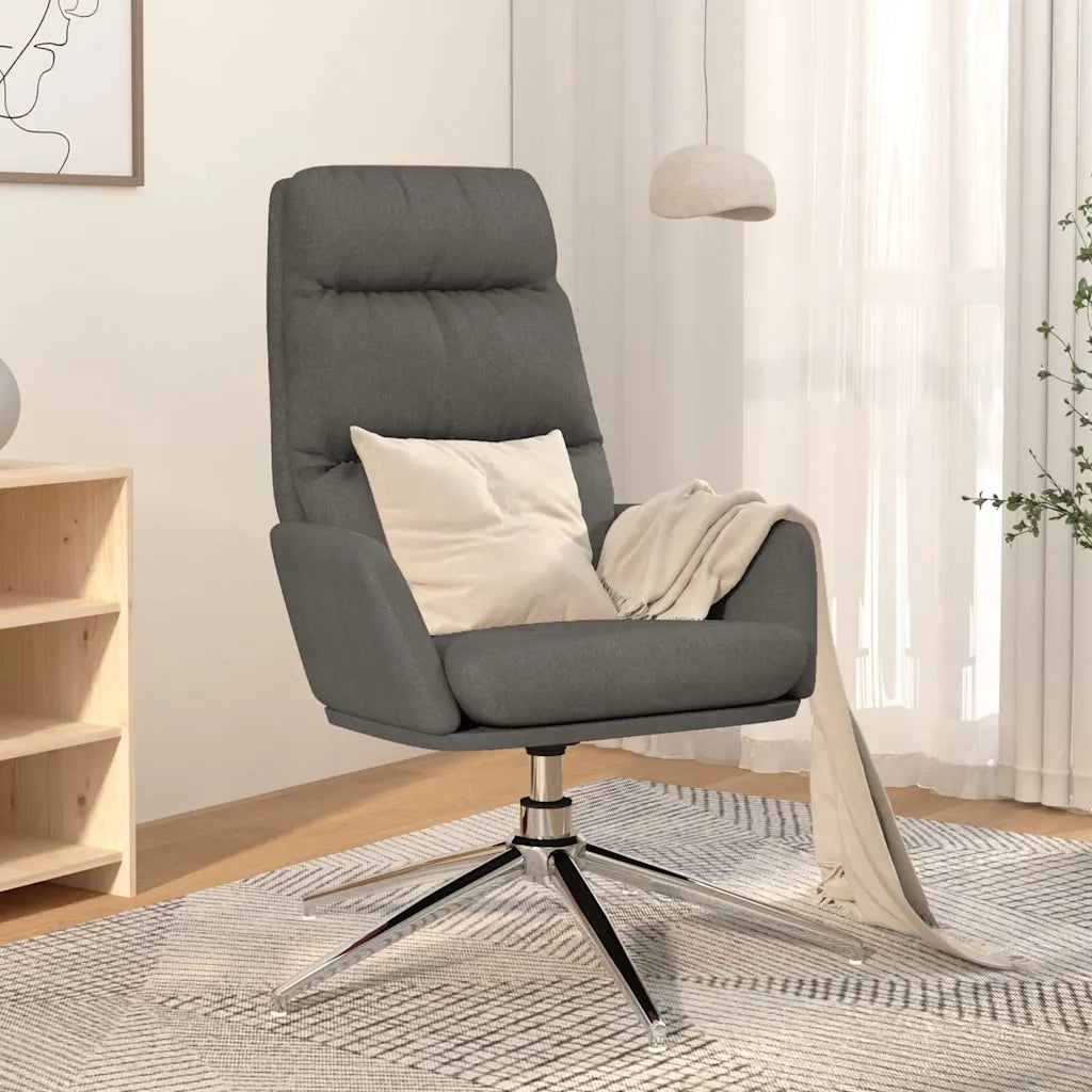 Divano Sedia-Poltrona Relax Grigio Chiaro in Tessuto 193329