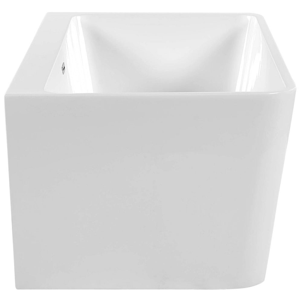 Vasca da bagno bianca in acrilico sanitario ovale singola 170 x 80 cm dal design minimalista