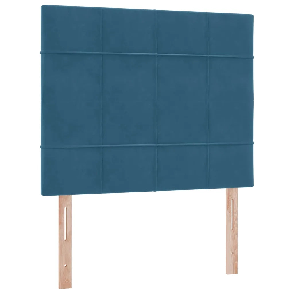 Letto con contenitore LED e materasso Blu Scuro 120 x 200 cm
