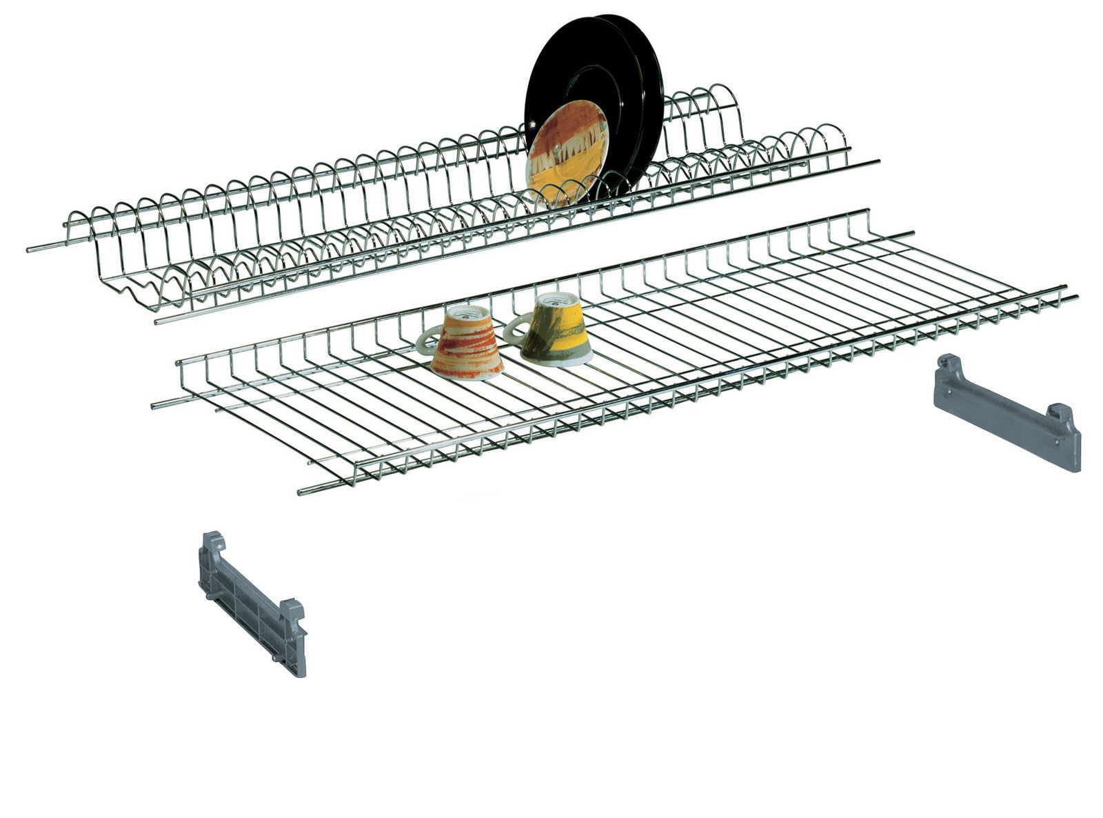 mensole colapiatti cromate cm. 86 c/supporti cod:ferx.37148