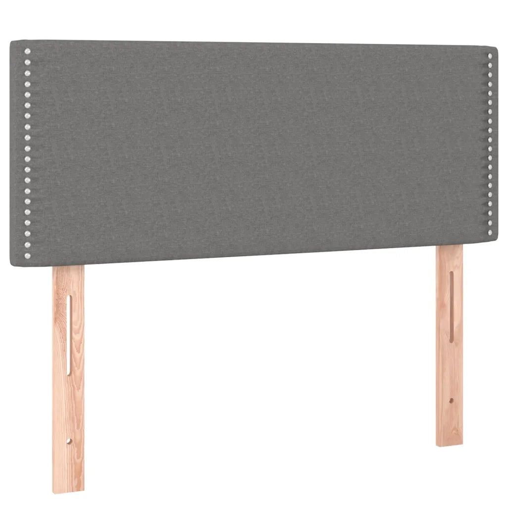 Letto singolo | Letto per adulti | Giroletto a Molle con Materasso Grigio Scuro 90x190 cm Tessuto