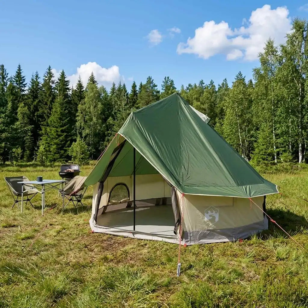 Tenda Tipi con tetto Verde 250 x 250 cm Poliestere e Acciaio 42028719