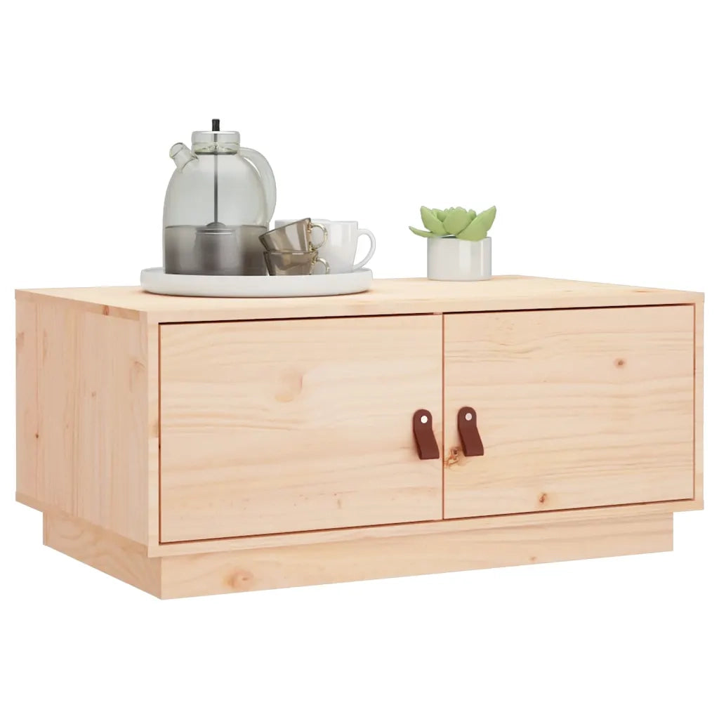 Tavolino da Salotto 80x50x35 cm Legno Massello di Pino 818250