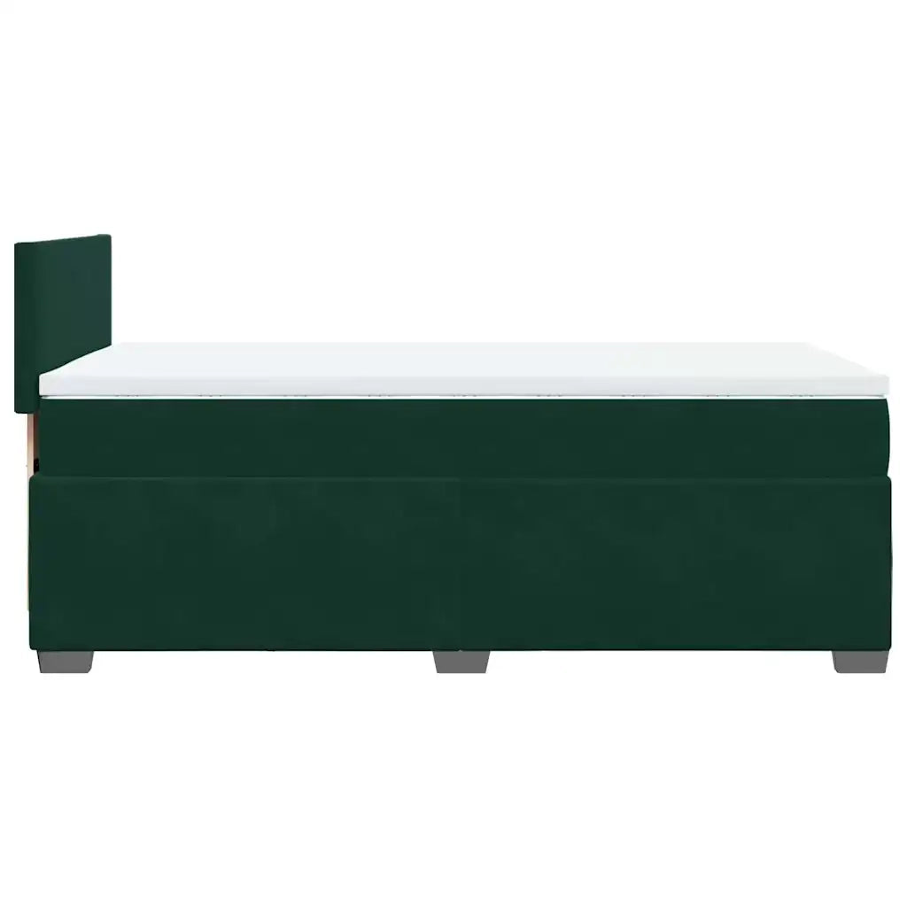 Giroletto a Molle con Materasso Verde Scuro 100x200 cm Velluto 3286231
