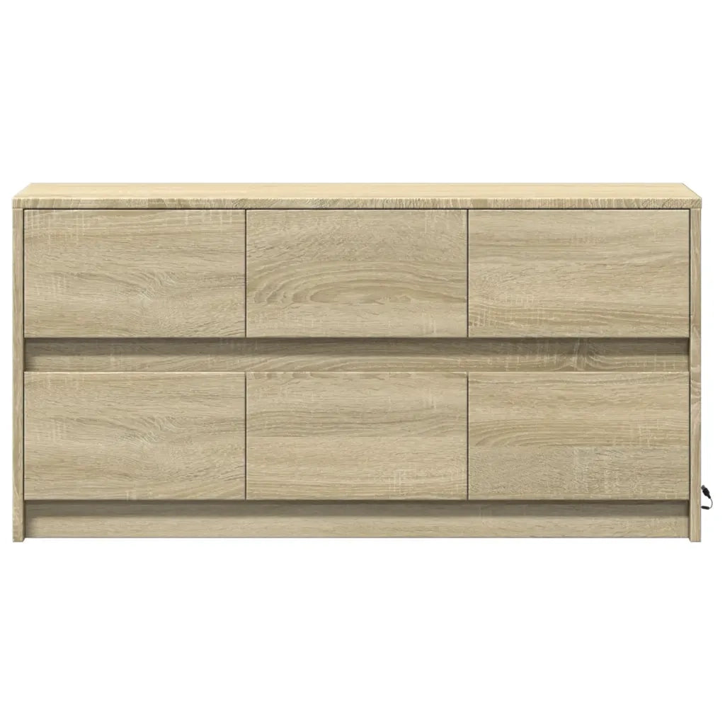 Mobile Porta TV con LED Rovere Sonoma 100x34x50cm in Truciolato