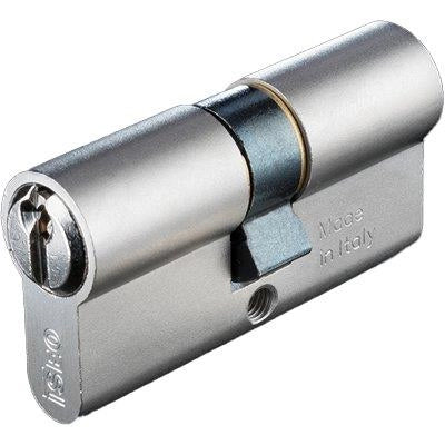 CILINDRO SAGOMATO 82099 ISEO  OTTONE NICHELATO CHIAVI 3 CAMMA DIN MM 60 30+30