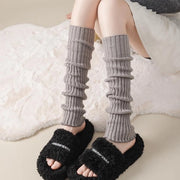 Calzettoni termali 3 pezzi - Pantofole morbide con ginocchiere - Stile moda - Piuma di coniglio - Nero/Bianco/Grigio - Per donne