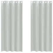 Tende in Voile con Occhielli 2 pz Grigio Chiaro 140x245 cm