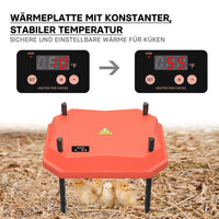 Fudajo Chioccia artificiale 25x30cm 20W Piastra termica per 15-20 pulcini, temperatura regolabile