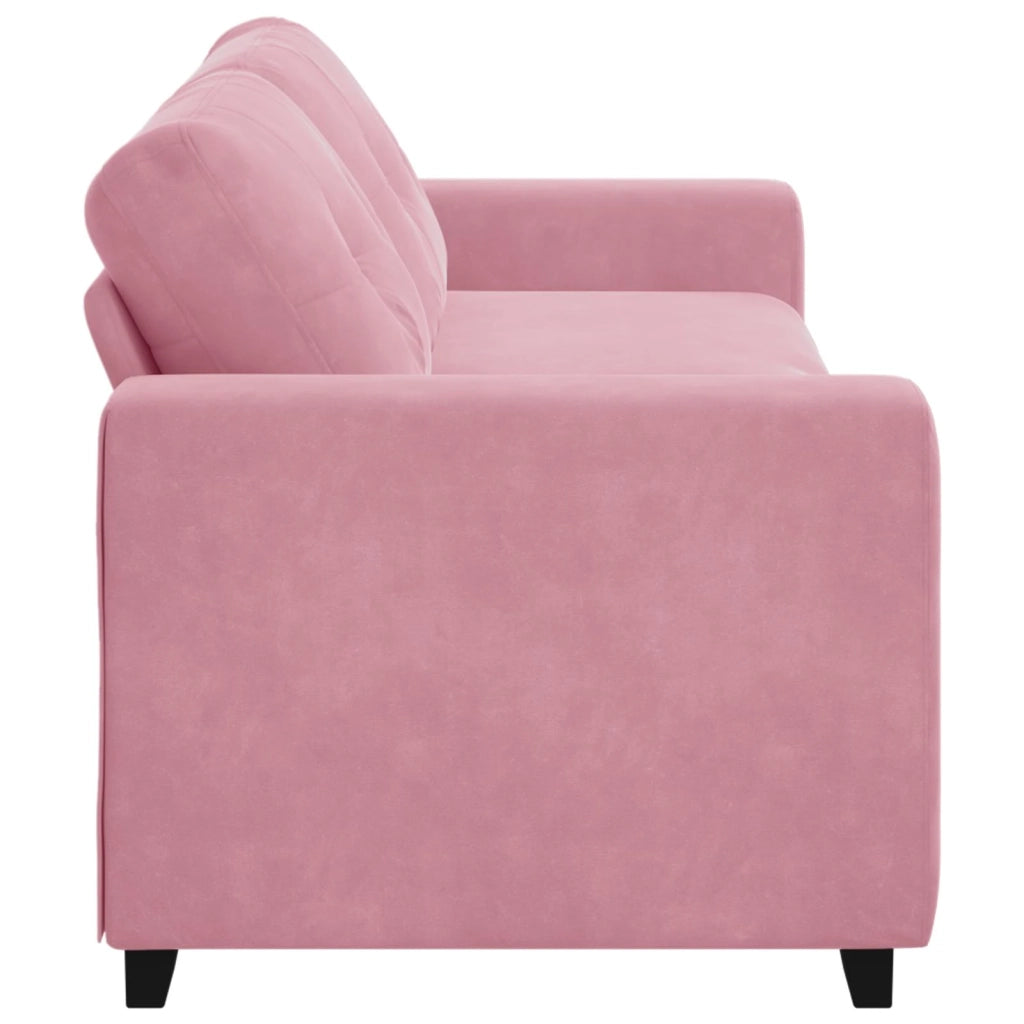 Divano 3-Persone Rosa 220 cm Velluto 4105137