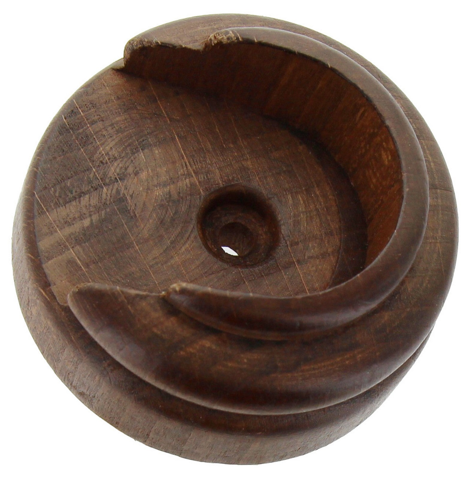 rosetta bastone tenda a parete d 35 mm legno noce scuro cod:ferx.3716