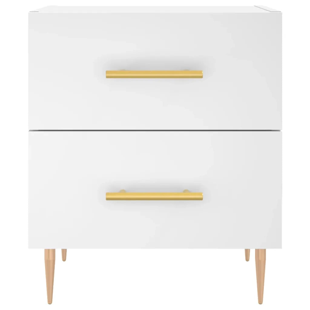 Comodino-Tavolino da notte Bianco 40x35x47,5 cm in Legno Multistrato 647413