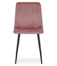VALORA JEWA Sedia imbottita in velluto rosa - Elegante per soggiorno x 4