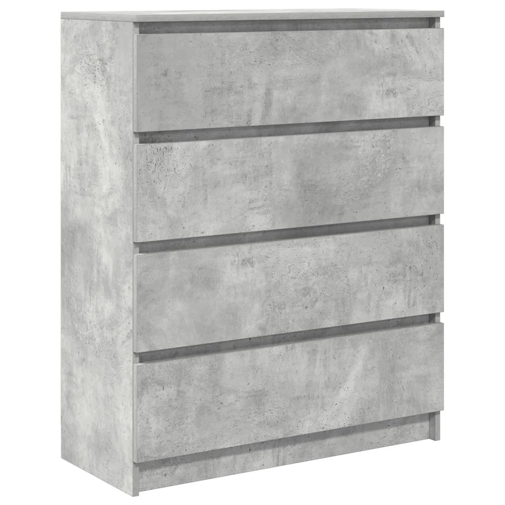 vidaXL Credenza Grigio Cemento 80x35x99 cm in Legno Multistrato