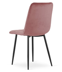 VALORA JEWA Sedia imbottita in velluto rosa - Elegante per soggiorno x 4