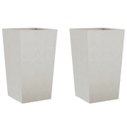 Fioriera rialzata per piante fiori giardino terrazze set da 2 45 x 45 x 75 cm acciaio inox grigio chiaro 02_0038983