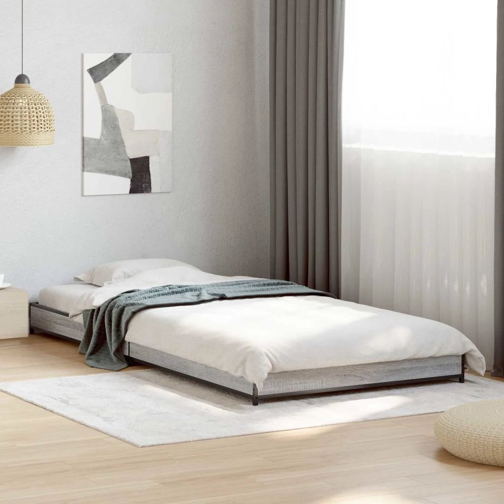 Struttura del letto Sonoma grigio 80 x 200 cm 8009146
