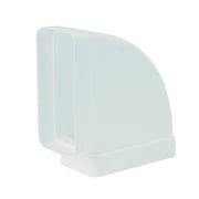 GOMITO 90° RETTANGOLARE VERT. 55X110MM BIANCO PER