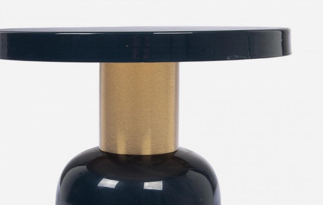 Tavolino Nalima Blu D41 Rotondo in Metallo