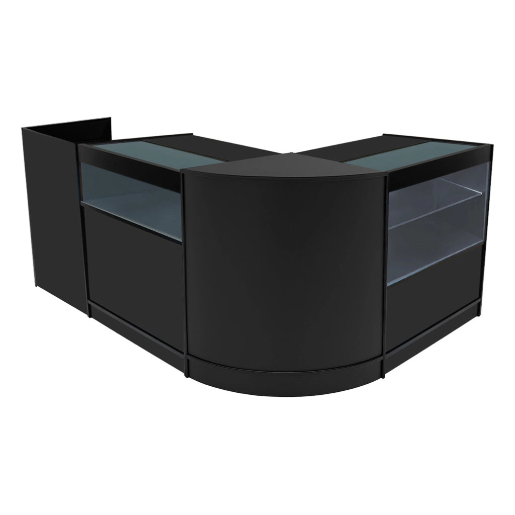 Set Banconi Neri Gravity LED B900 C900 CM60 TB60 con Vetrina e Serratura