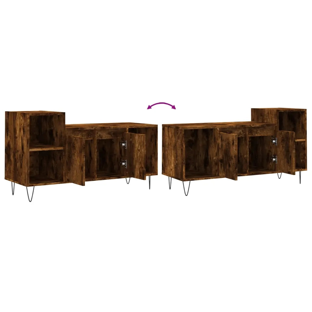 Mobile TV | Armadietto TV | Mobile Porta TV Rovere Fumo 100x35x55 cm in Legno Multistrato