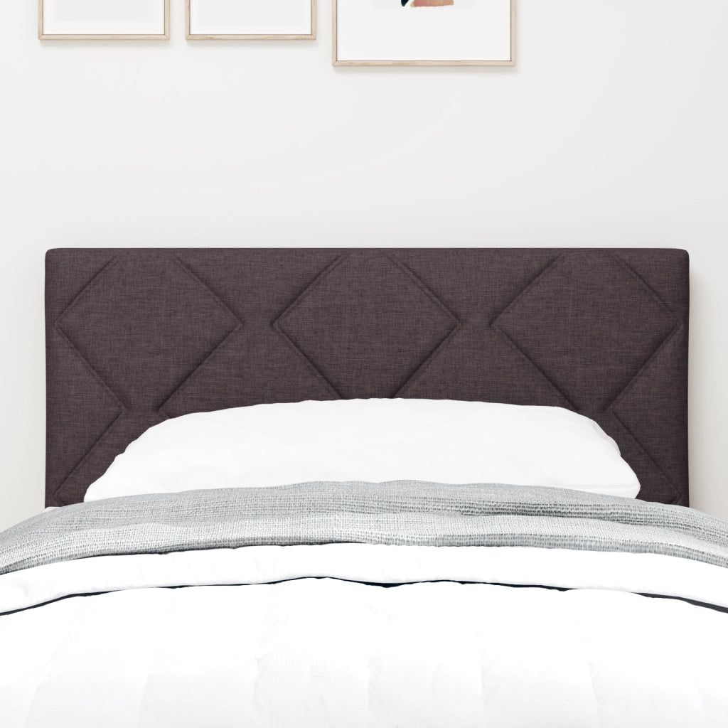 Testata LED  Design a Blocchi di Diamante Marrone Scuro 80 cm Tessuto