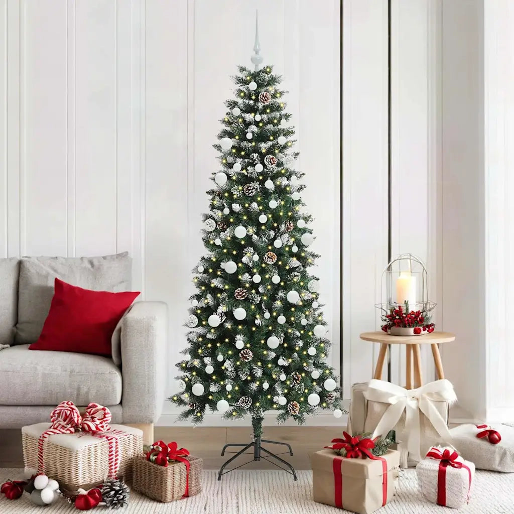 Albero di Natale artificiale con 300 LED Verde 180 cm 3395823