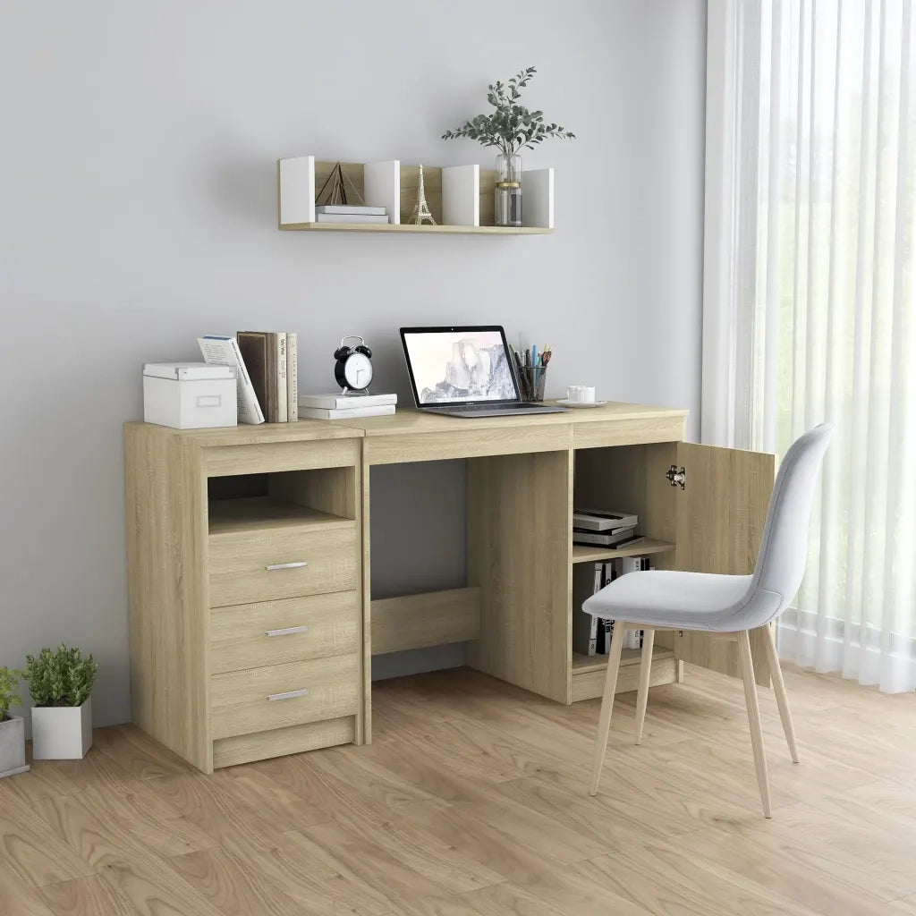 Scrivania | Tavolo da Ufficio Rovere Sonoma 140x50x76 cm in Truciolato