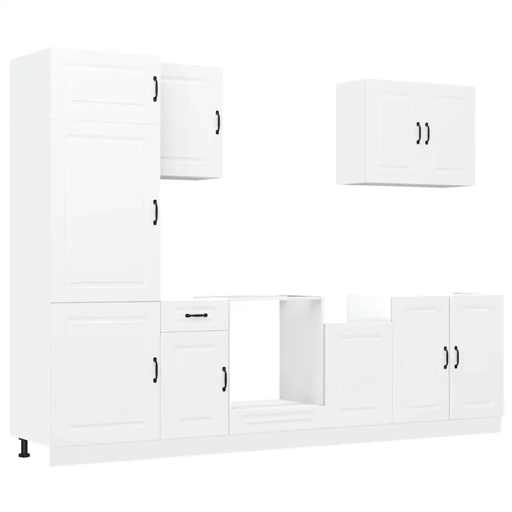 Set Mobili da Cucina 7 pz Kalmar Bianco Legno Multistrato