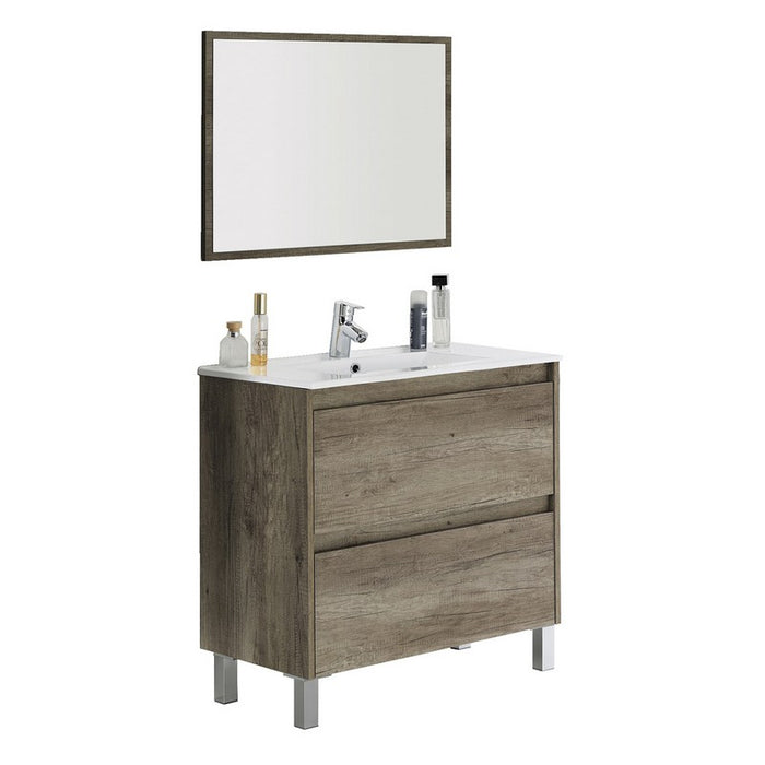 Mobile bagno 80x80x45 dakota/drake 2 cassetti color nordik (da montare)