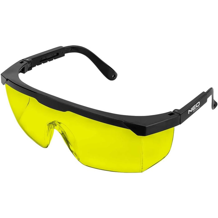 Topex 97-506 occhiali di sicurez ezza, lenti gialle, aste regolab