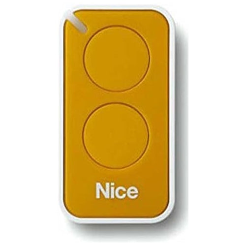 TELECOMANDO TRASMETTITORE RADIOCOMANDO NICE INTI 2 GIALLO ROLLING CODE ORIGINALE