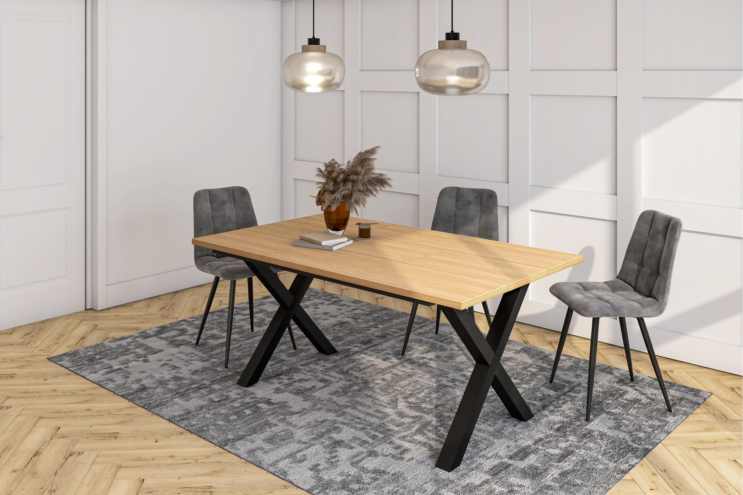 Tavolo da Pranzo, 167x90x74 cm, Per 8 persone, Tavolo Cucina, Rovere soft