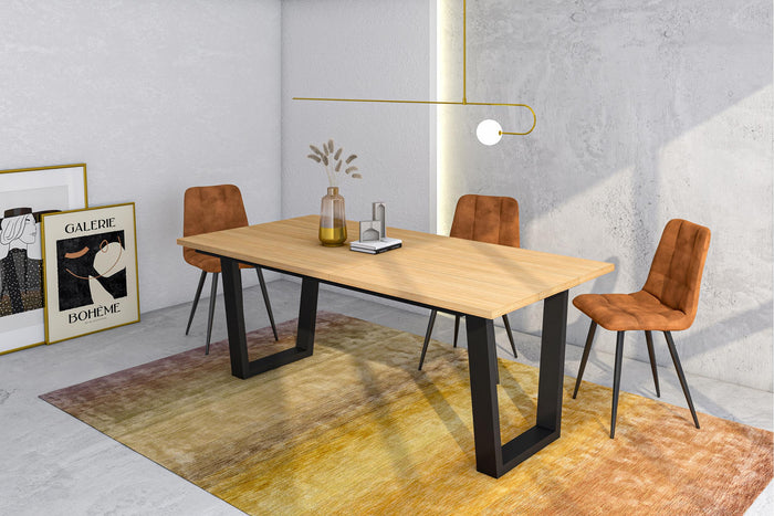 Tavolo da Pranzo, 194x90x74 cm, Per 10 persone, Tavolo Cucina, Rovere soft