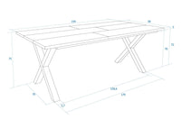 Tavolo da Pranzo, 194x90x74 cm, Per 10 persone, Tavolo Cucina, Rovere soft