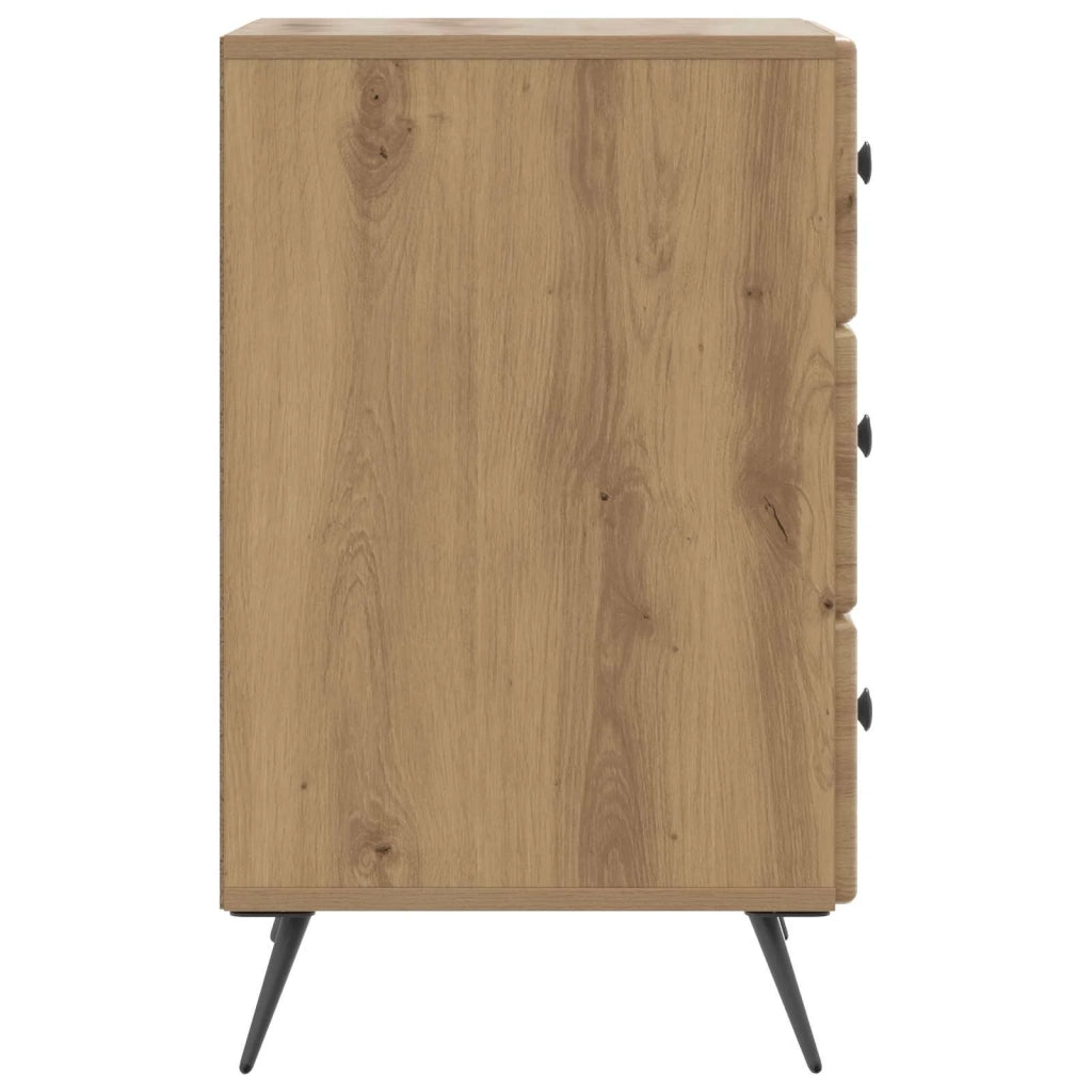 Comodino | Armadio da Notte | Mobiletto da notte Rovere Artigianale 43 x 41 x 66,5 cm
