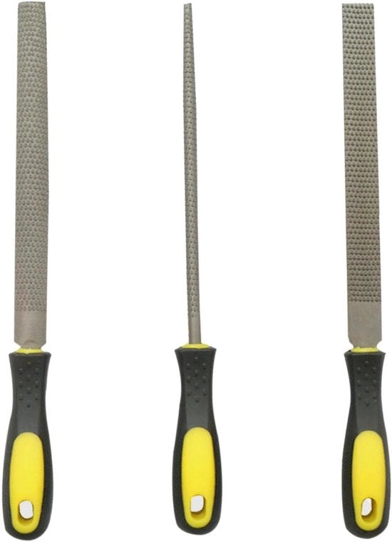 Set di taglieri metallico 20 cm - Set professionale di alta qualità - 3 pezzi - Taglieri piano e a raggio - Materiale metallico e legno