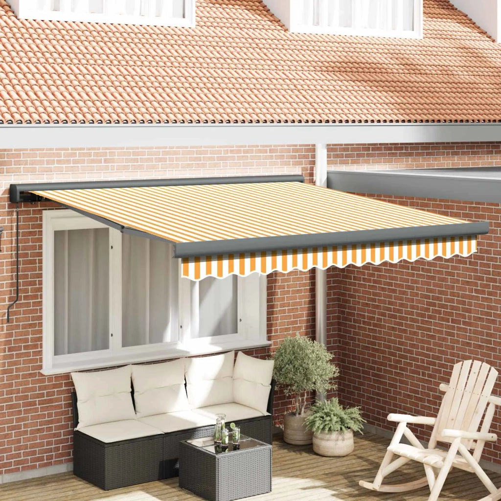 | Tenda retrattile | Blu e Bianco con Struttura Bianca 3 x 2,5 m 3154556