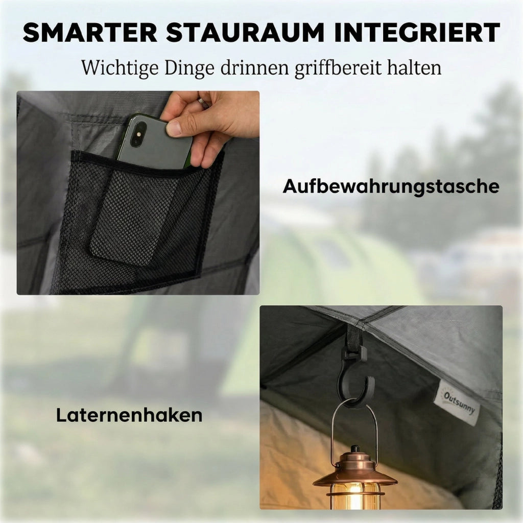 Tenda da campeggio 2 persone impermeabile 3000mm ¨C zephmum ¨C Kuppelzelt 2 porte 2 finestre rete