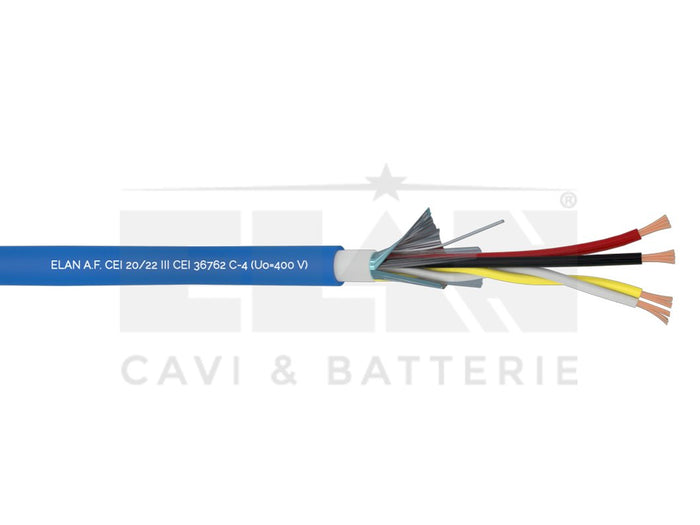 MATASSA CAVO ELAN ALLARME TW + SCHERMO 2X0,75+2X0,50 DOPPIA GUAINA 047251 100MT