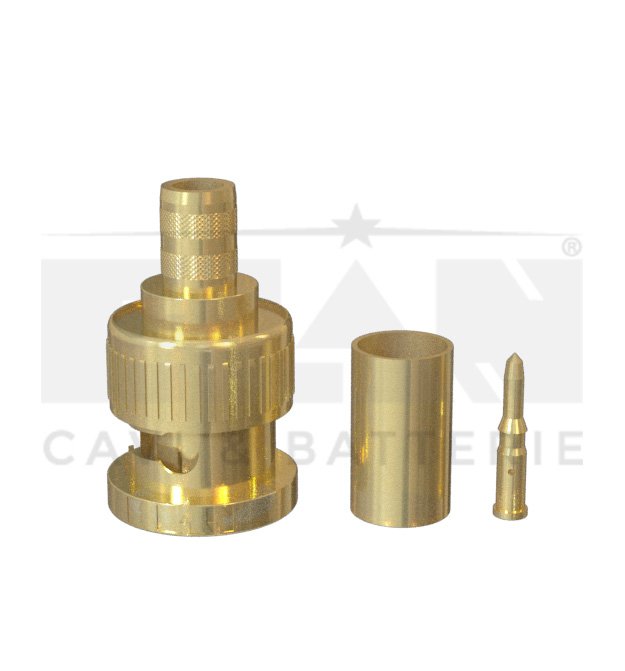 CONNETTORE ELAN BNC A CRIMPARE RG6 HD DORATO 408080