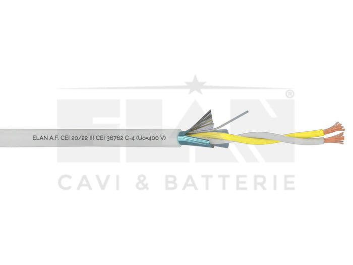 MATASSA CAVO ELAN ALLARME TWISTATO SCHERMATO 2X1,50 BUS/RS485 PVC 032151 100MT