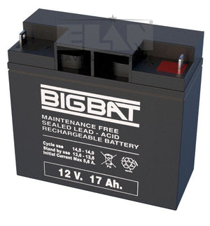 BATTERIA ELAN BIGBAT AL PIOMBO 12V 17Ah 01217 CONFEZIONE 4 PEZZI