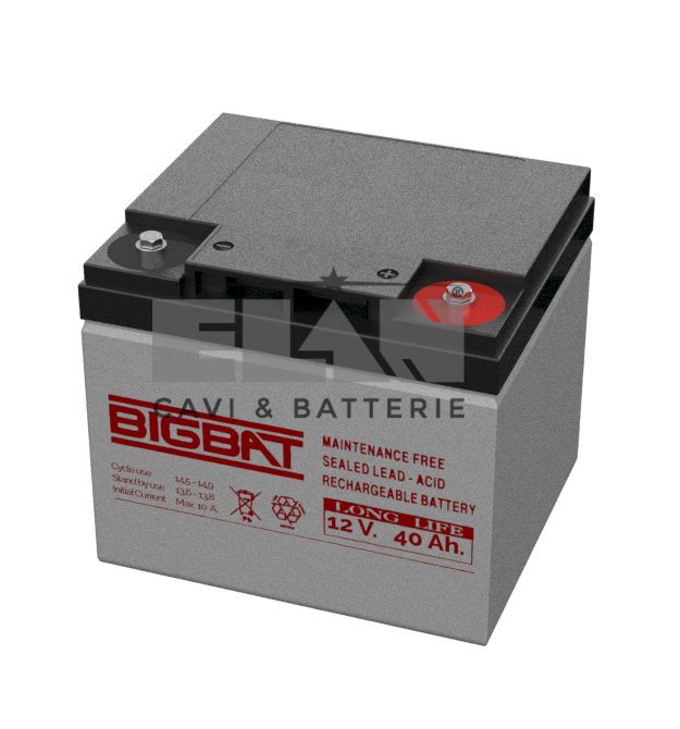 BATTERIA ELAN BIGBAT AL PIOMBO 12V 40Ah LONG LIFE 01240