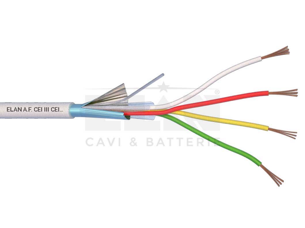MATASSA CAVO ELAN ALLARME SCHERMATO 4X0,22 GUAINA IN PVC 020041 100MT BOBINA