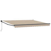 Tenda da Sole | Tenda Retrattile Beige 400 ¡Á 300 cm Poliestere e Alluminio